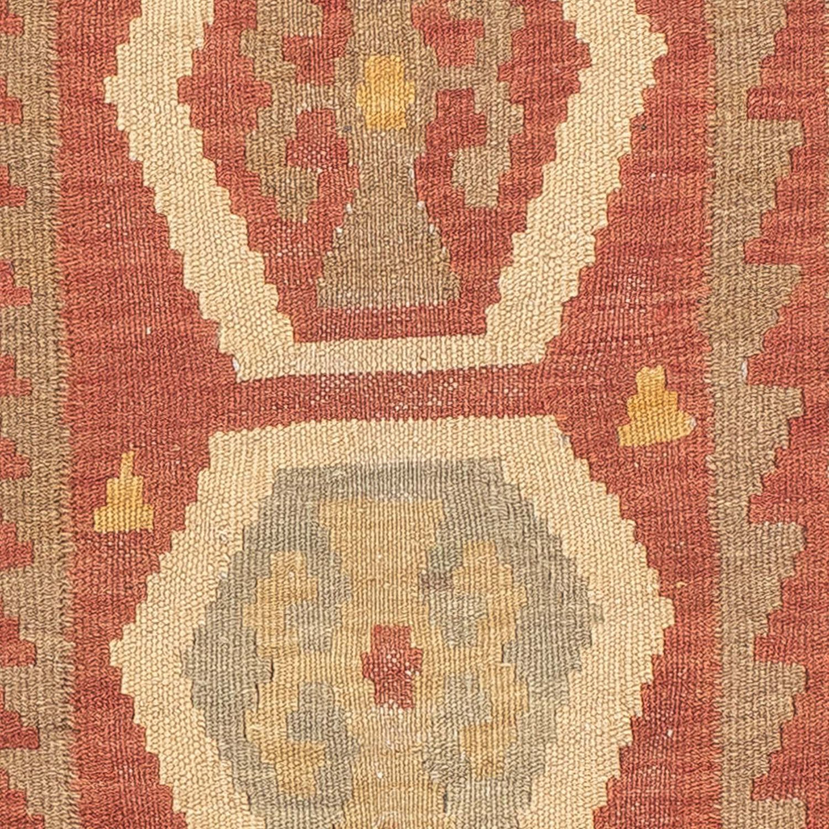 Løber Kelim Carpet - Splash - 193 x 64 cm - rust