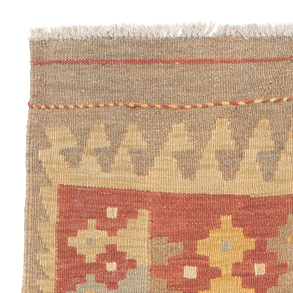 Løber Kelim Carpet - Splash - 193 x 64 cm - rust