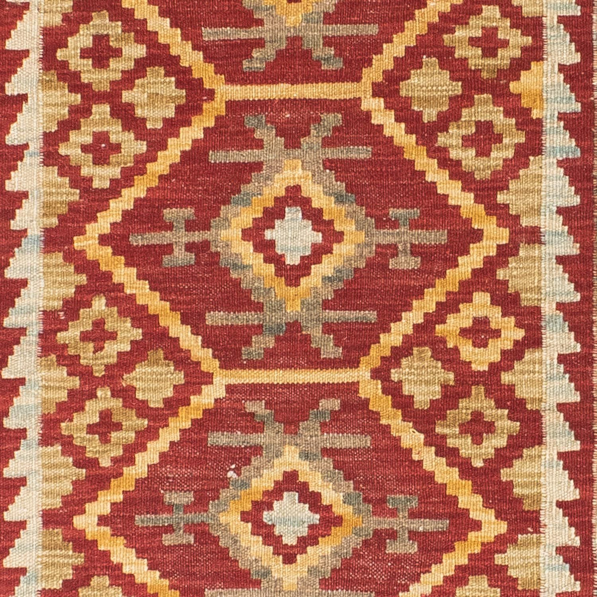 Løber Kelim-tæppe - orientalsk - 203 x 71 cm - rød