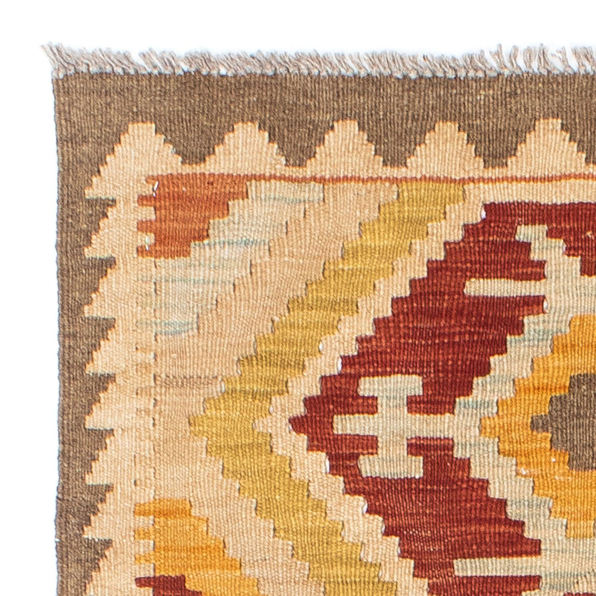 Løber Kelim-tæppe - orientalsk - 197 x 70 cm - beige