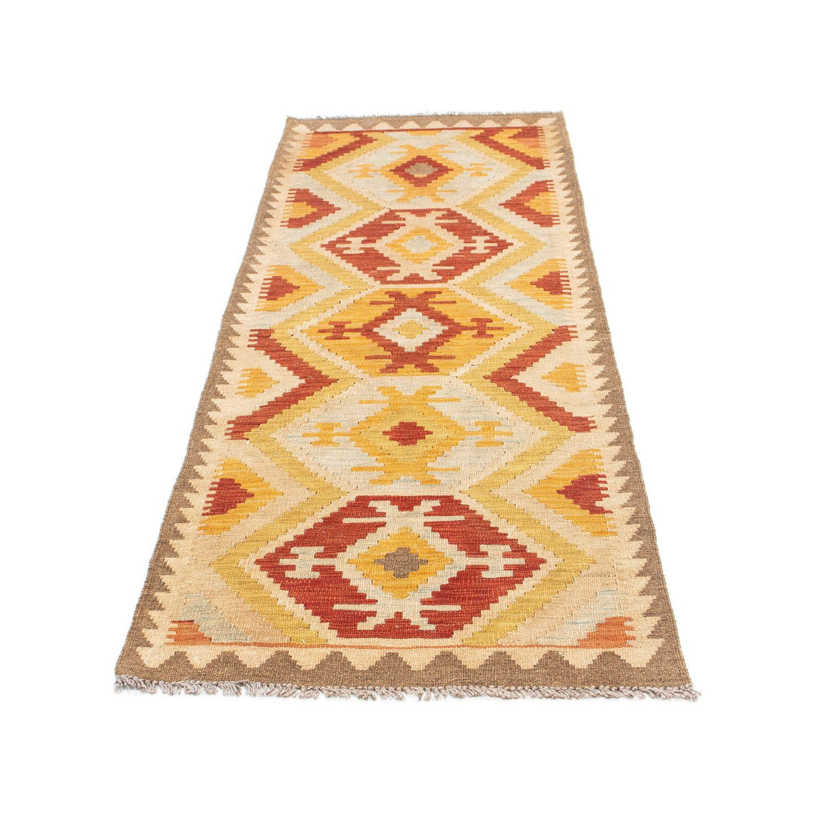 Løber Kelim-tæppe - orientalsk - 197 x 70 cm - beige