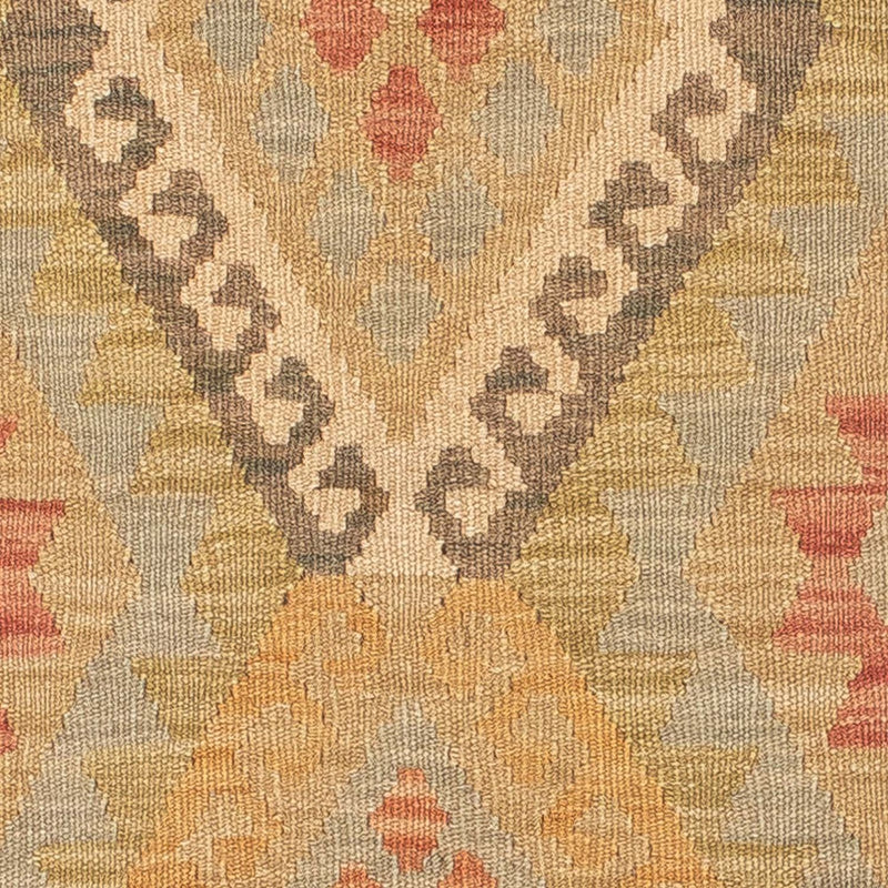 Løber Kelim Carpet - Splash - 207 x 66 cm - lysrød