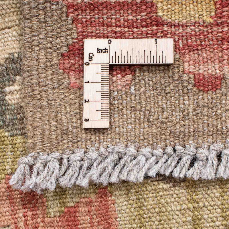 Løber Kelim Carpet - Splash - 207 x 66 cm - lysrød