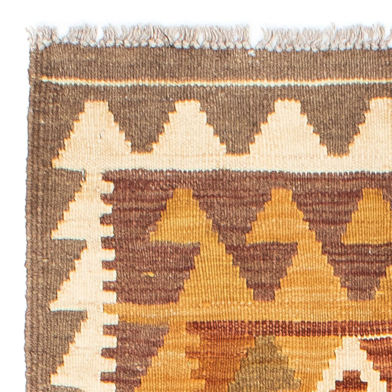 Løber Kelim-tæppe - orientalsk - 203 x 64 cm - lys brun