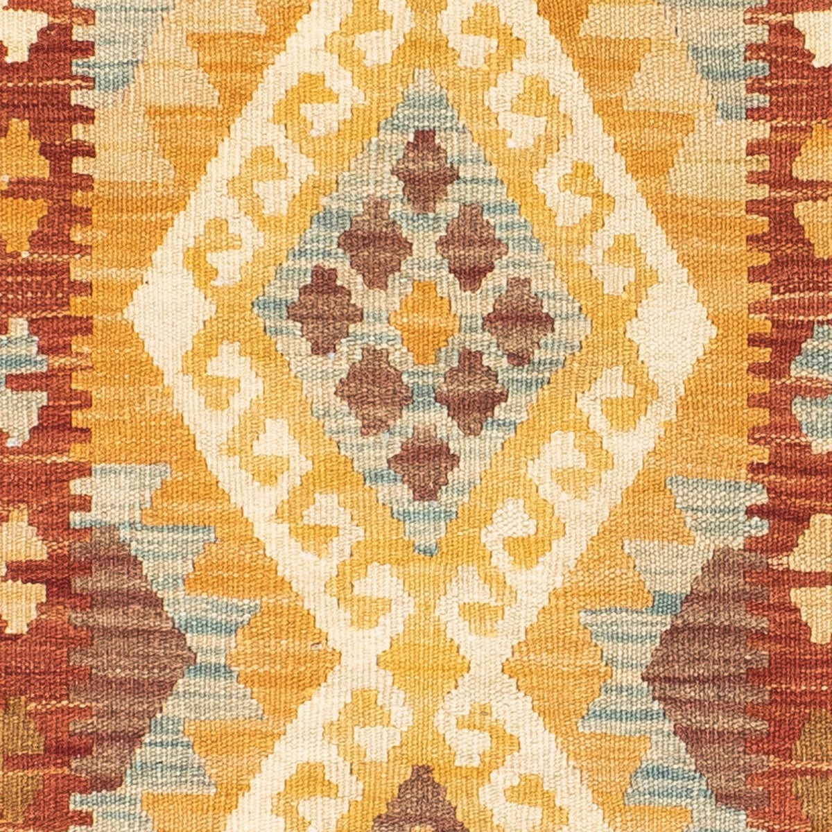 Løber Kelim-tæppe - orientalsk - 206 x 67 cm - lys brun