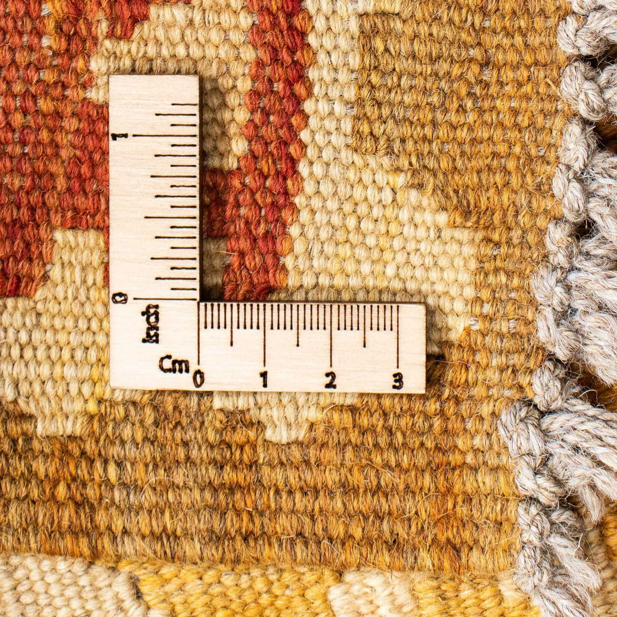 Løber Kelim-tæppe - orientalsk - 206 x 67 cm - lys brun