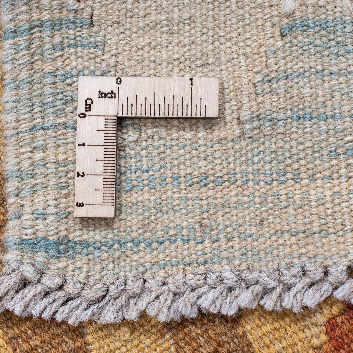 Løber Kelim Carpet - Splash - 202 x 62 cm - rust