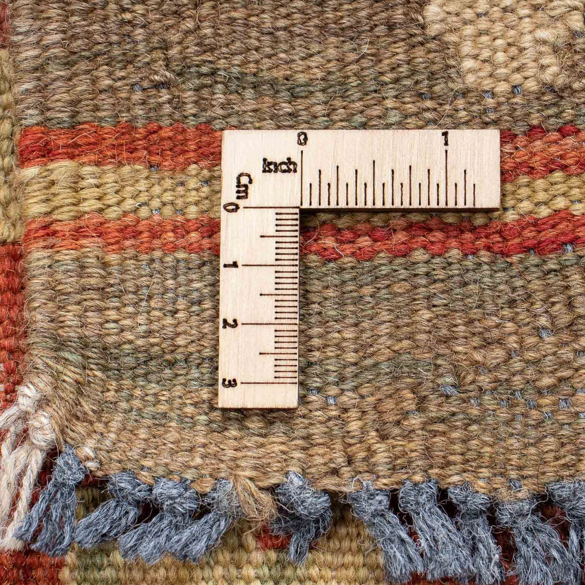 Løber Kelim Carpet - Splash - 198 x 68 cm - rust