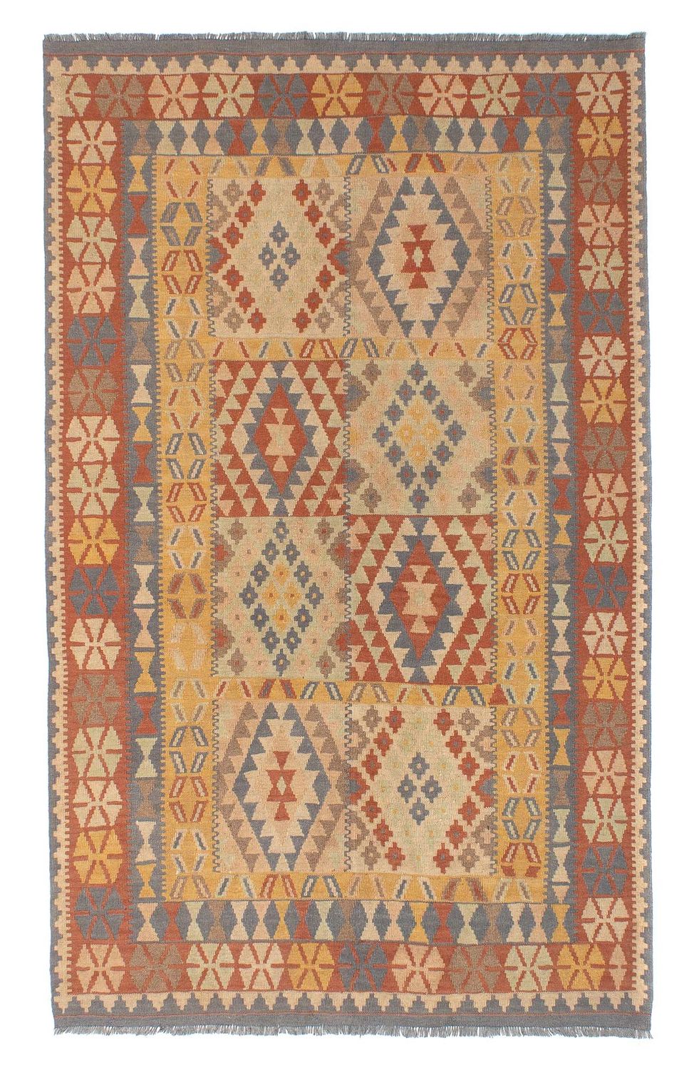 Kelim-tæppe - orientalsk - 205 x 152 cm - flerfarvet