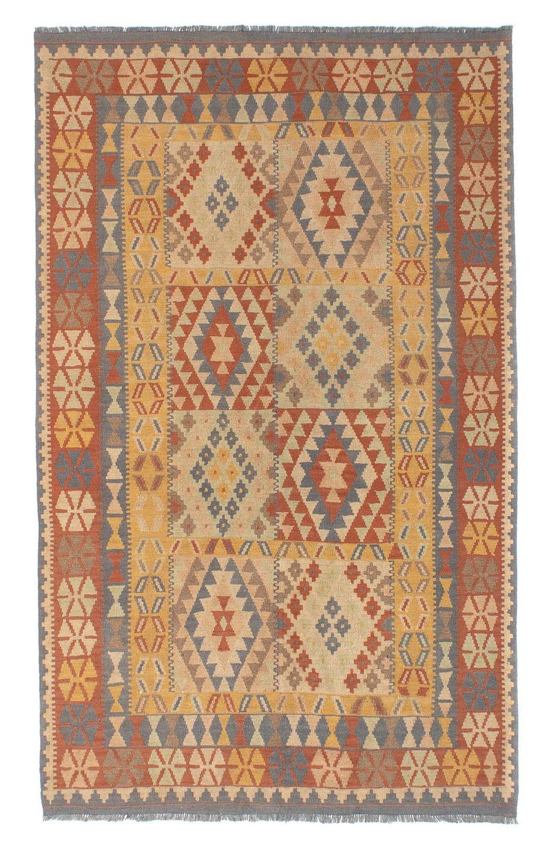 Kelim-tæppe - orientalsk - 205 x 152 cm - flerfarvet