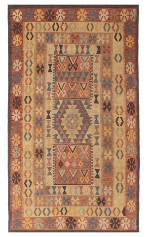 Kelim-tæppe - orientalsk - 204 x 130 cm - flerfarvet