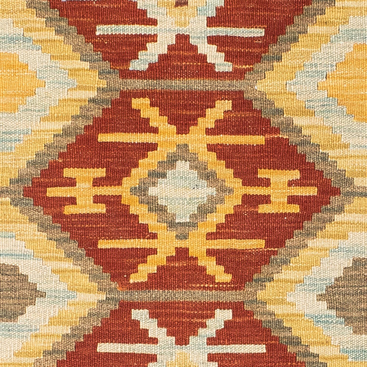 Løber Kelim-tæppe - orientalsk - 210 x 72 cm - lys brun