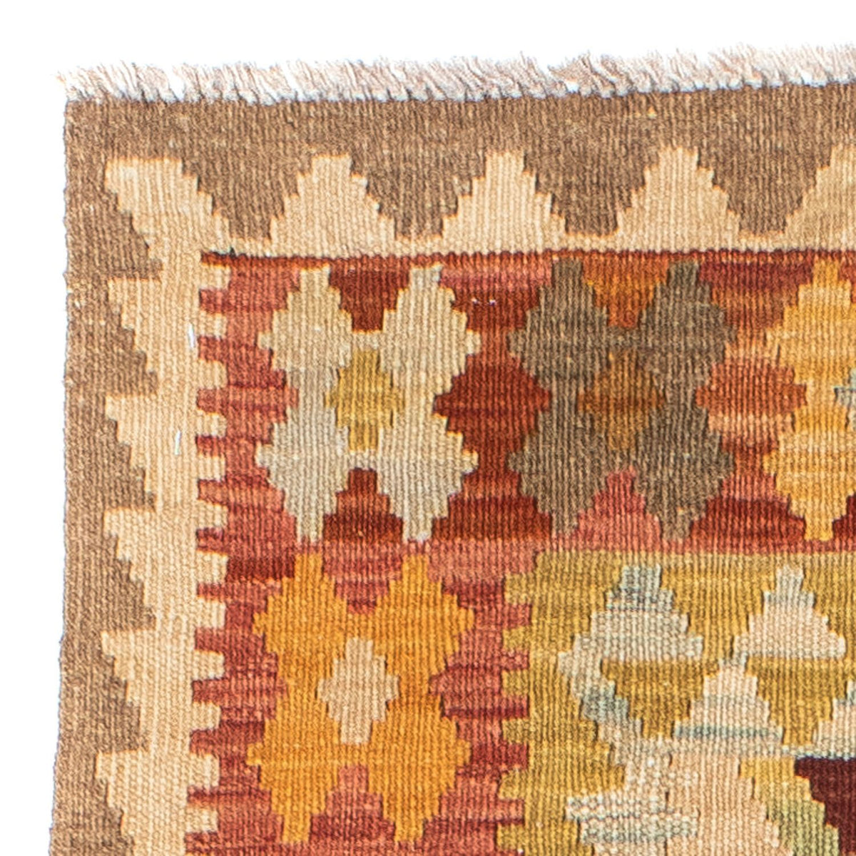 Løber Kelim-tæppe - orientalsk - 195 x 74 cm - beige