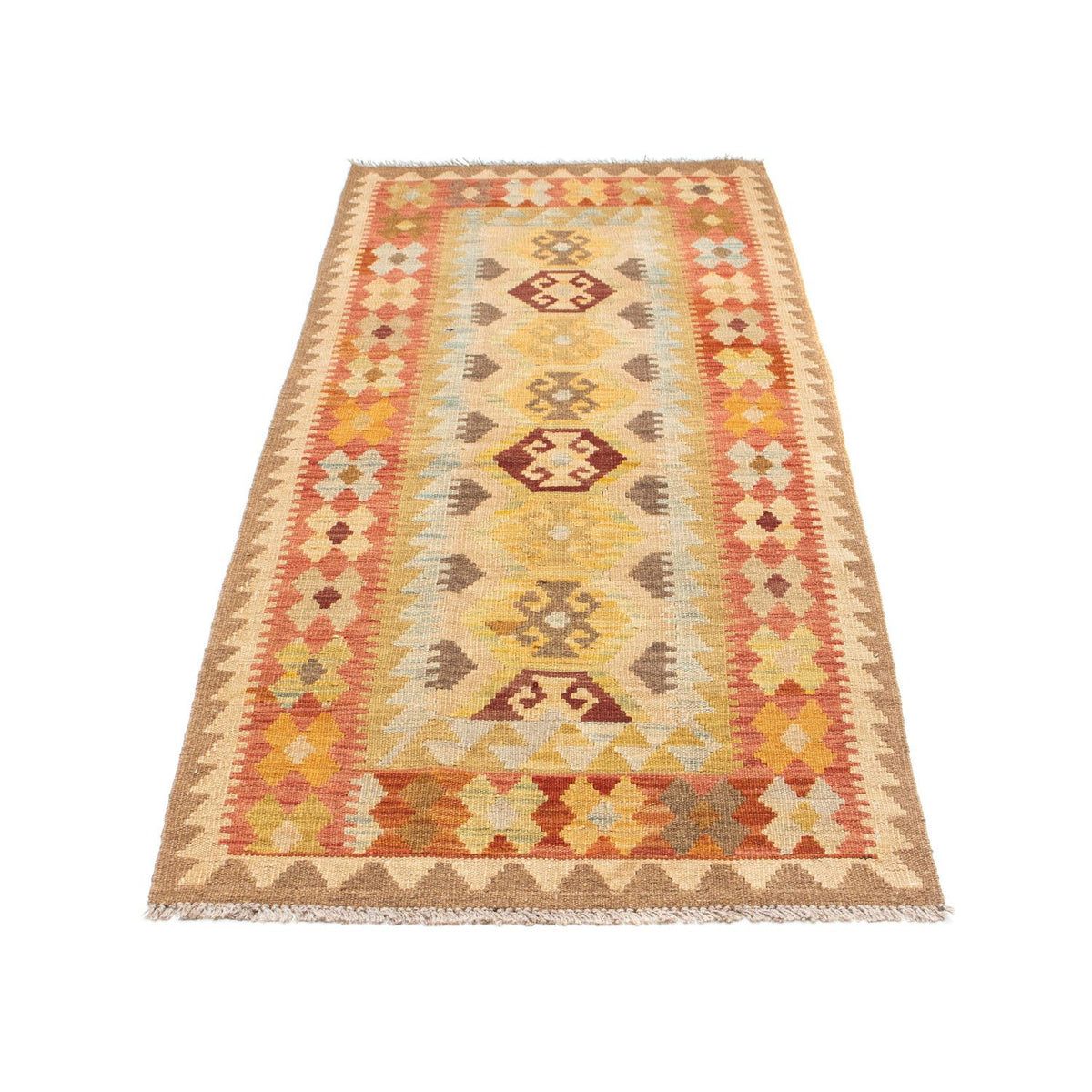 Løber Kelim-tæppe - orientalsk - 195 x 74 cm - beige