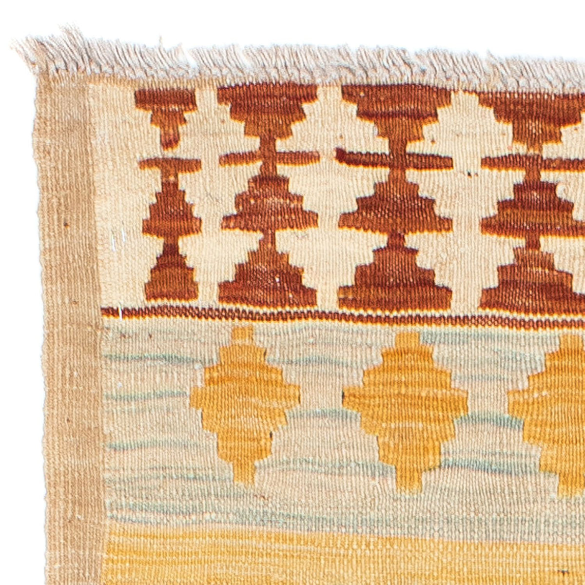 Løber Kelim-tæppe - orientalsk - 207 x 77 cm - beige