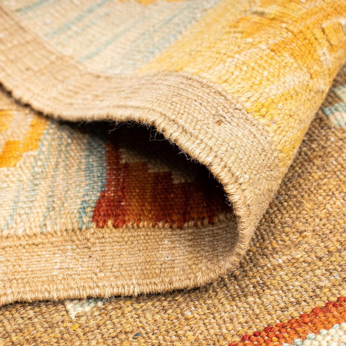 Løber Kelim-tæppe - orientalsk - 207 x 77 cm - beige