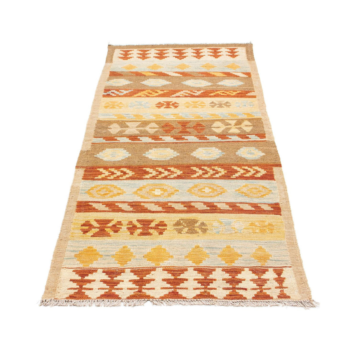 Løber Kelim-tæppe - orientalsk - 207 x 77 cm - beige