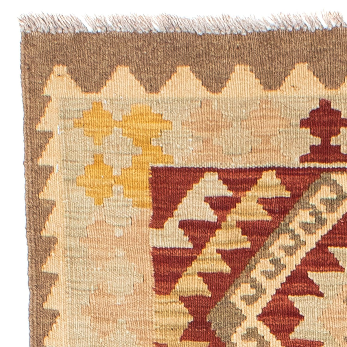 Løber Kelim-tæppe - orientalsk - 198 x 73 cm - beige