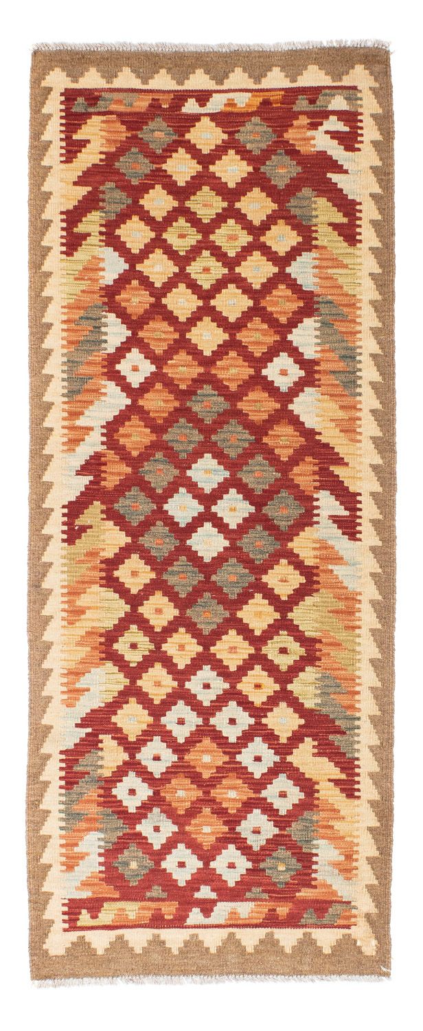 Løber Kelim-tæppe - orientalsk - 195 x 74 cm - rust