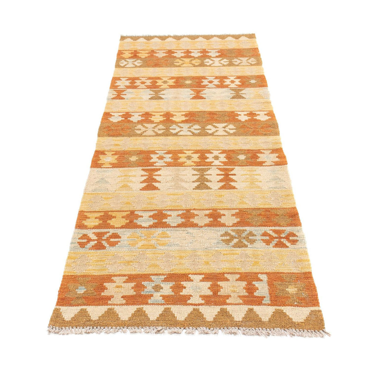 Løber Kelim Carpet - Splash - 194 x 65 cm - flerfarvet