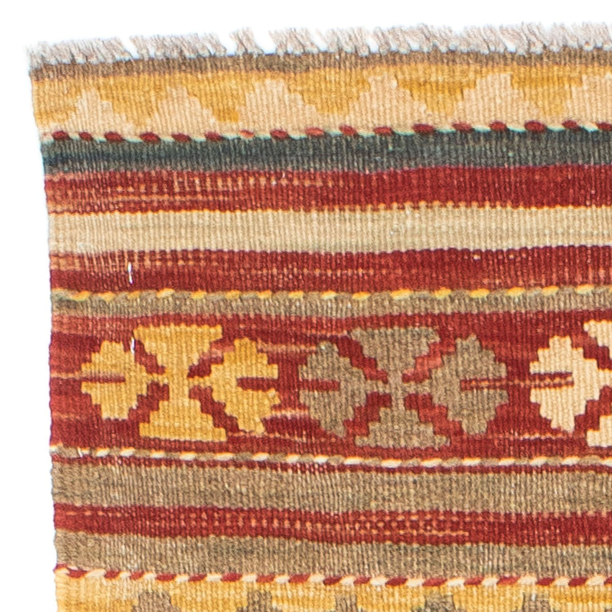 Løber Kelim-tæppe - orientalsk - 201 x 72 cm - flerfarvet