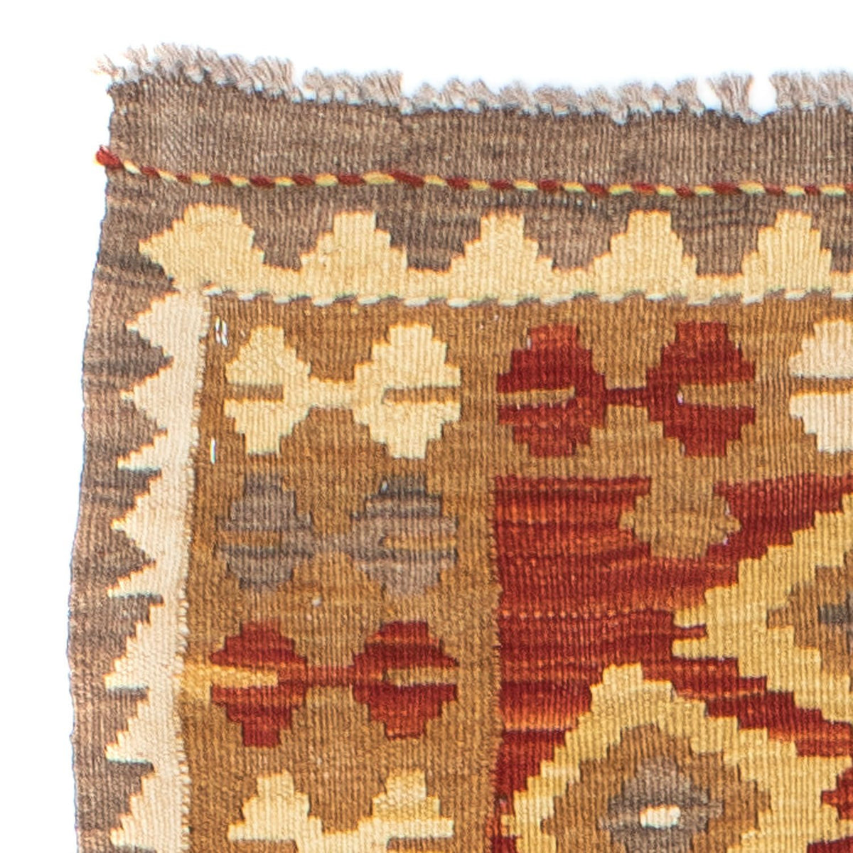 Løber Kelim-tæppe - orientalsk - 194 x 67 cm - rust
