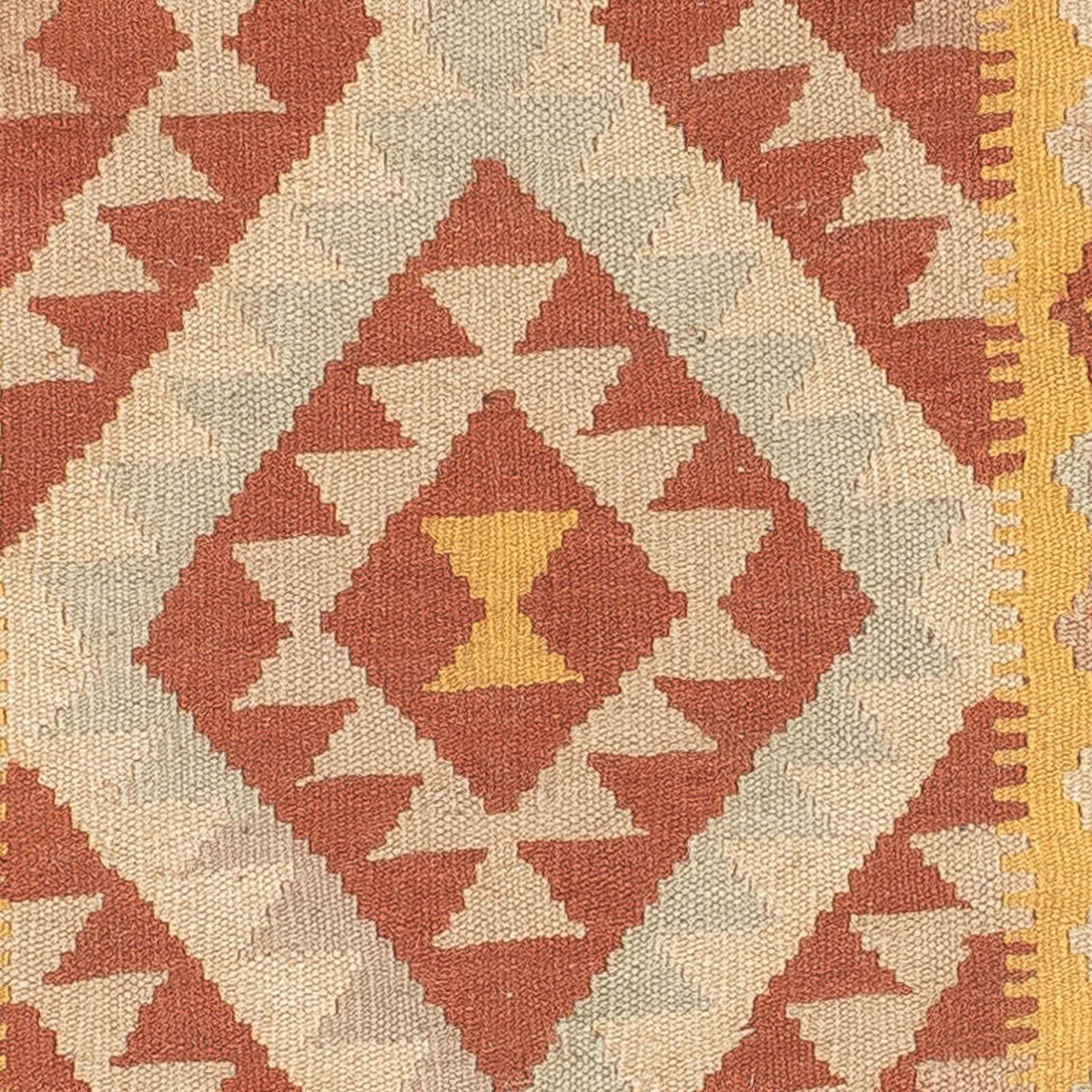 Løber Kelim Carpet - Splash - 203 x 69 cm - rust