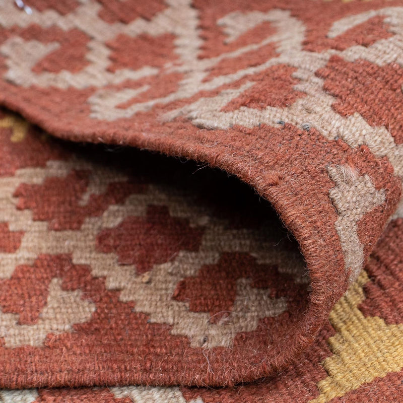 Løber Kelim Carpet - Splash - 203 x 69 cm - rust