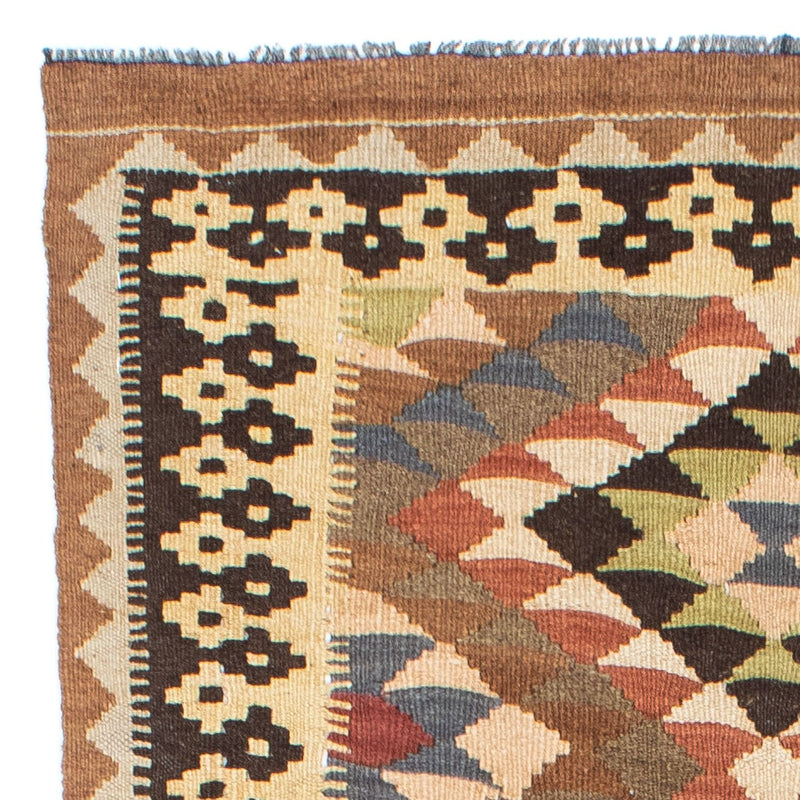 Løber Kelim-tæppe - orientalsk - 207 x 85 cm - lys brun
