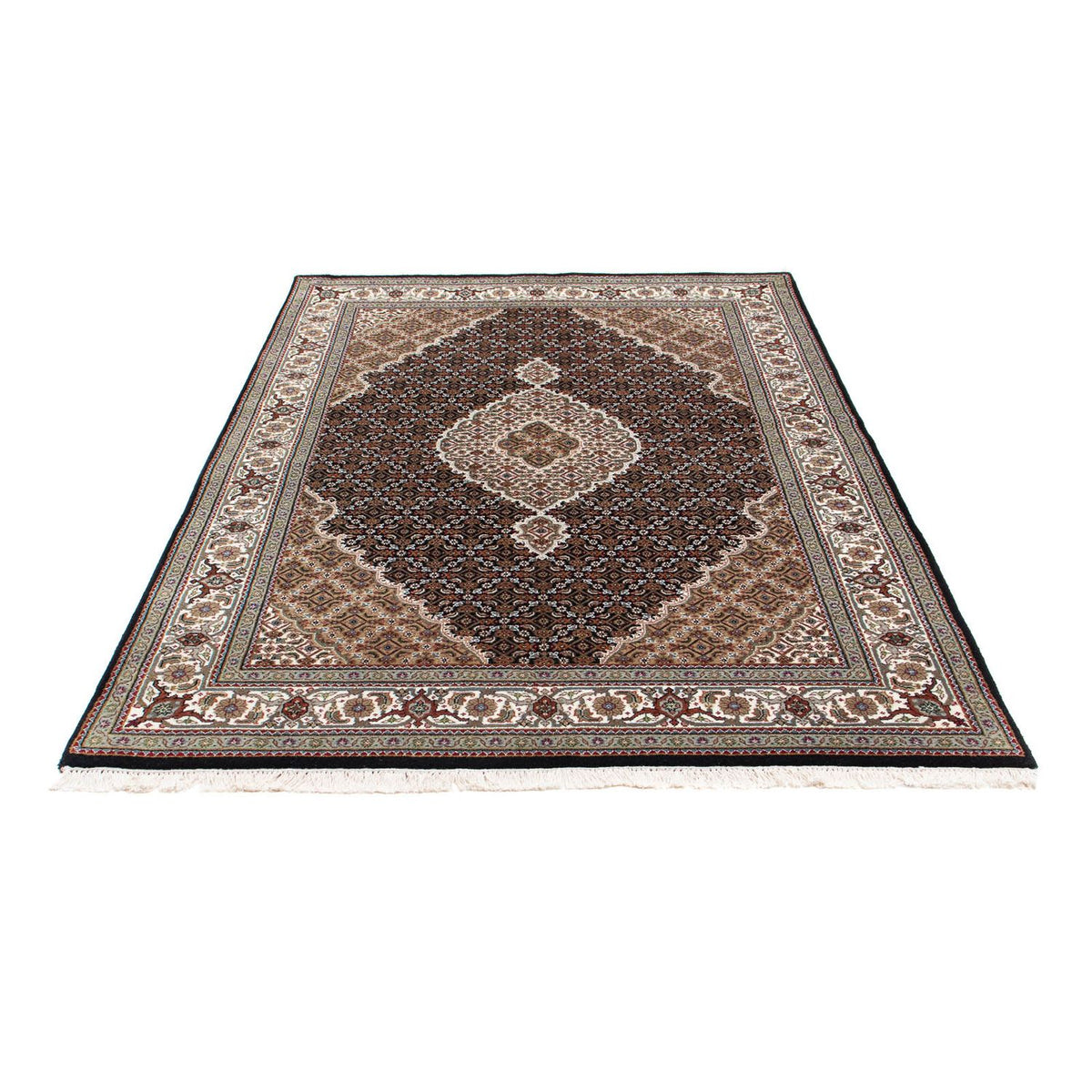 Persisk tæppe - Tabriz - 202 x 138 cm - mørkeblå