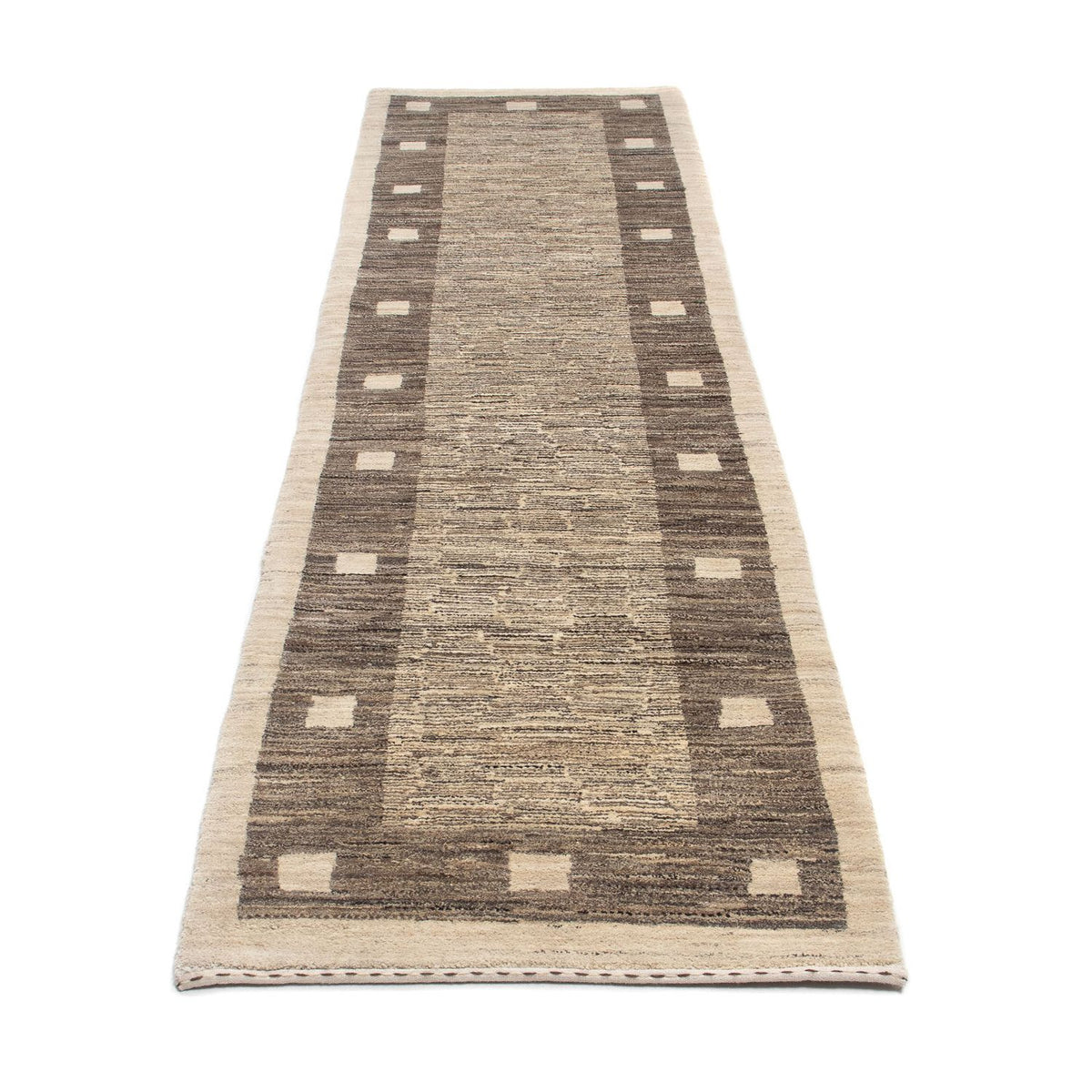 Løber Gabbeh-tæppe - Persisk - 300 x 74 cm - beige