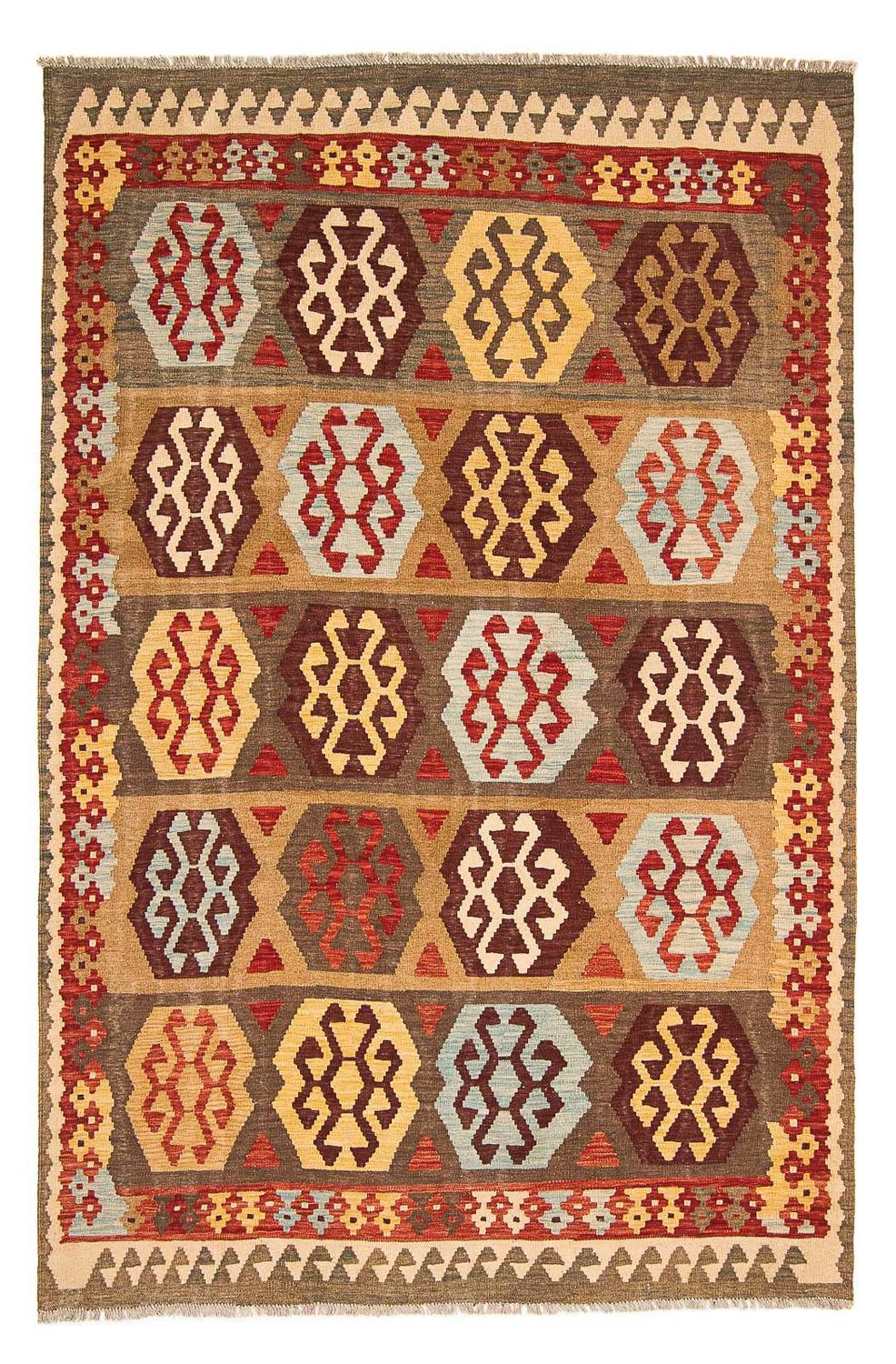 Kelim Carpet - Splash - 298 x 199 cm - flerfarvet