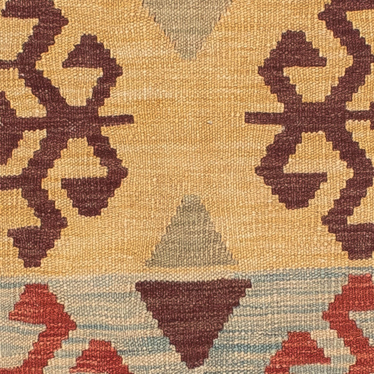 Kelim-tæppe - orientalsk - 196 x 151 cm - flerfarvet