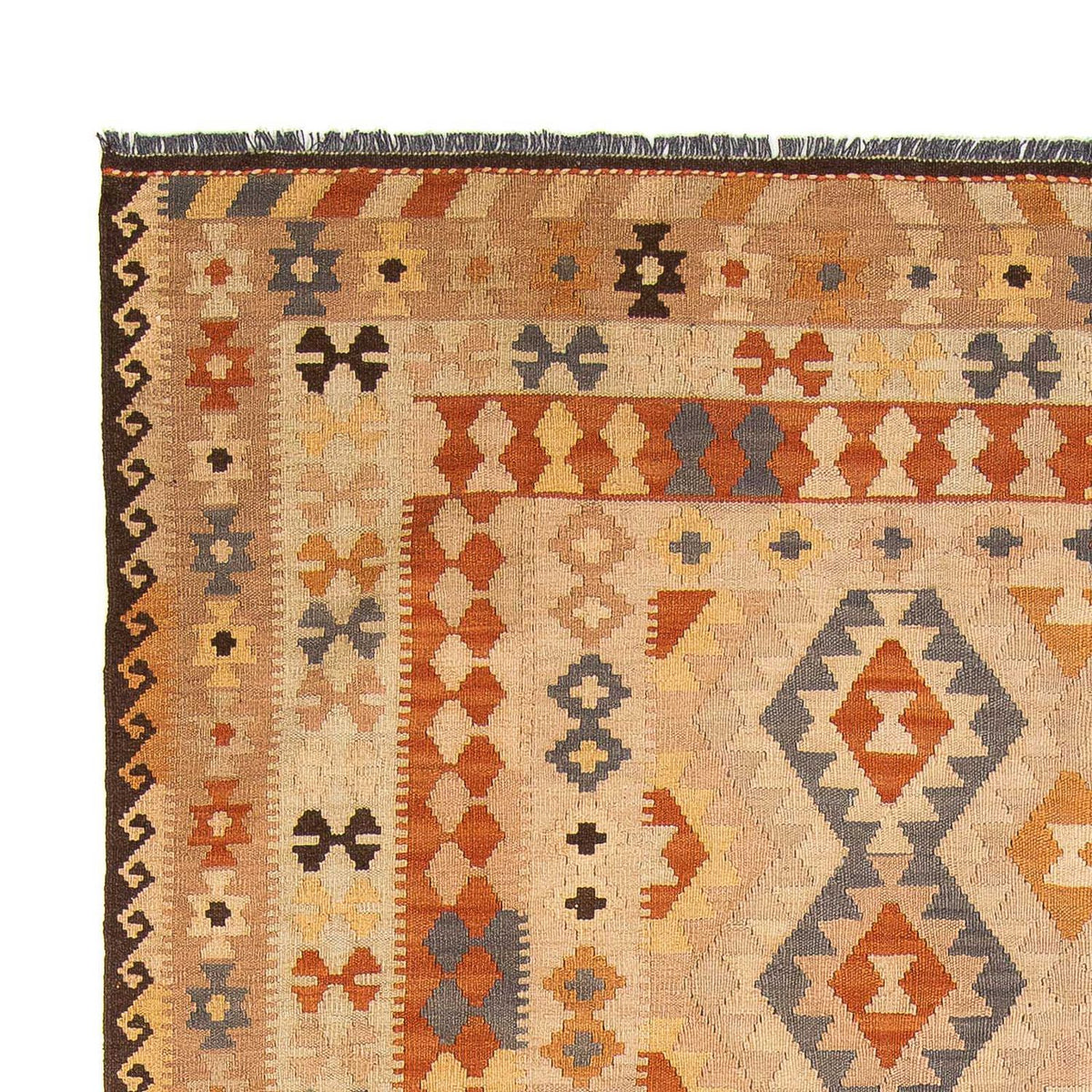 Kelim Carpet - Splash - 293 x 200 cm - lys brun