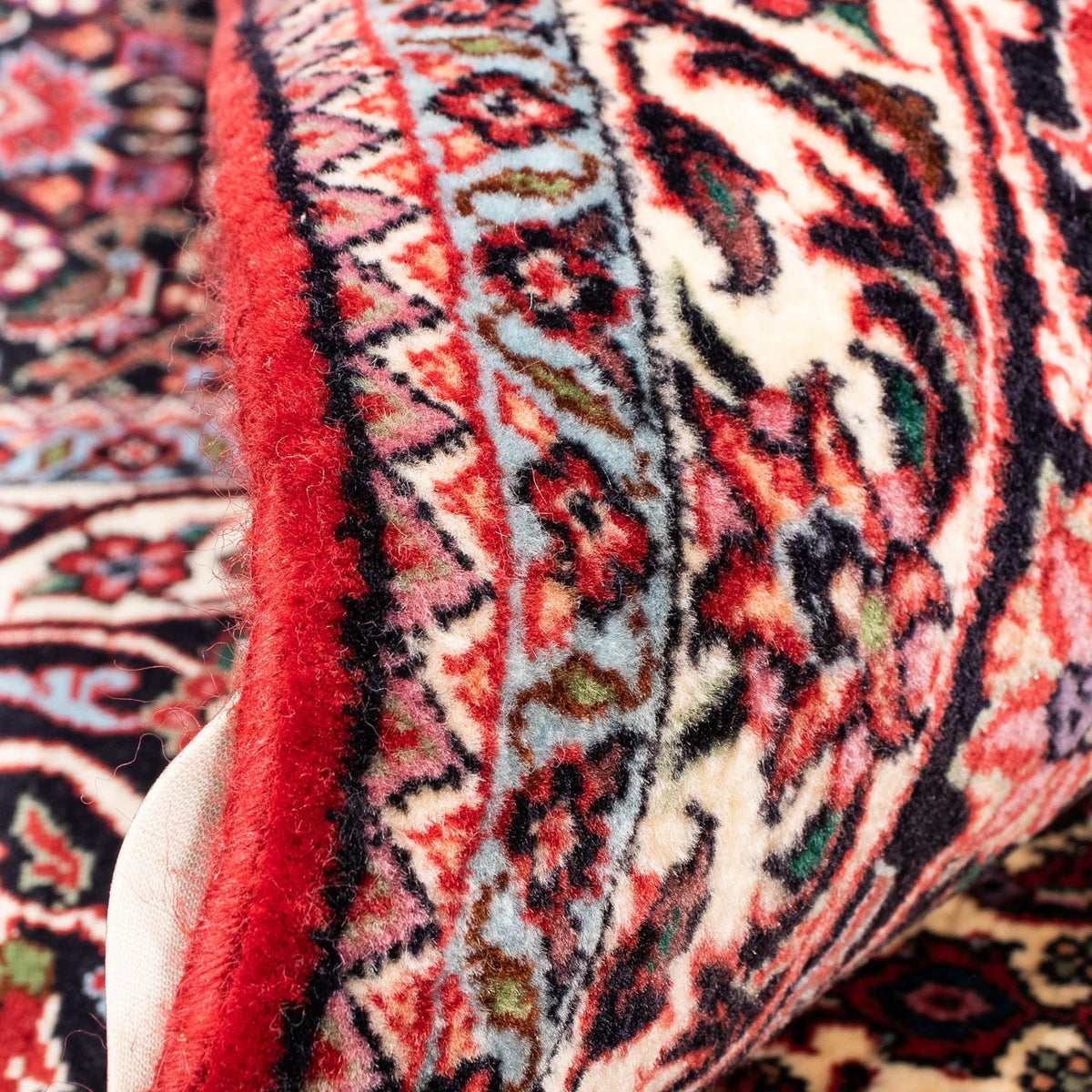 Persisk tæppe - Bijar - 344 x 254 cm - lysrød