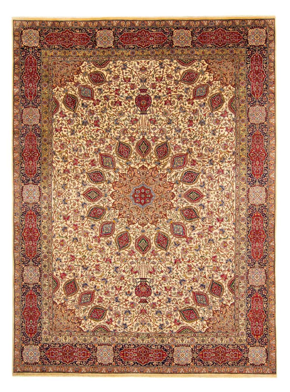 Persisk tæppe - Tabriz - Royal - 393 x 290 cm - lys brun