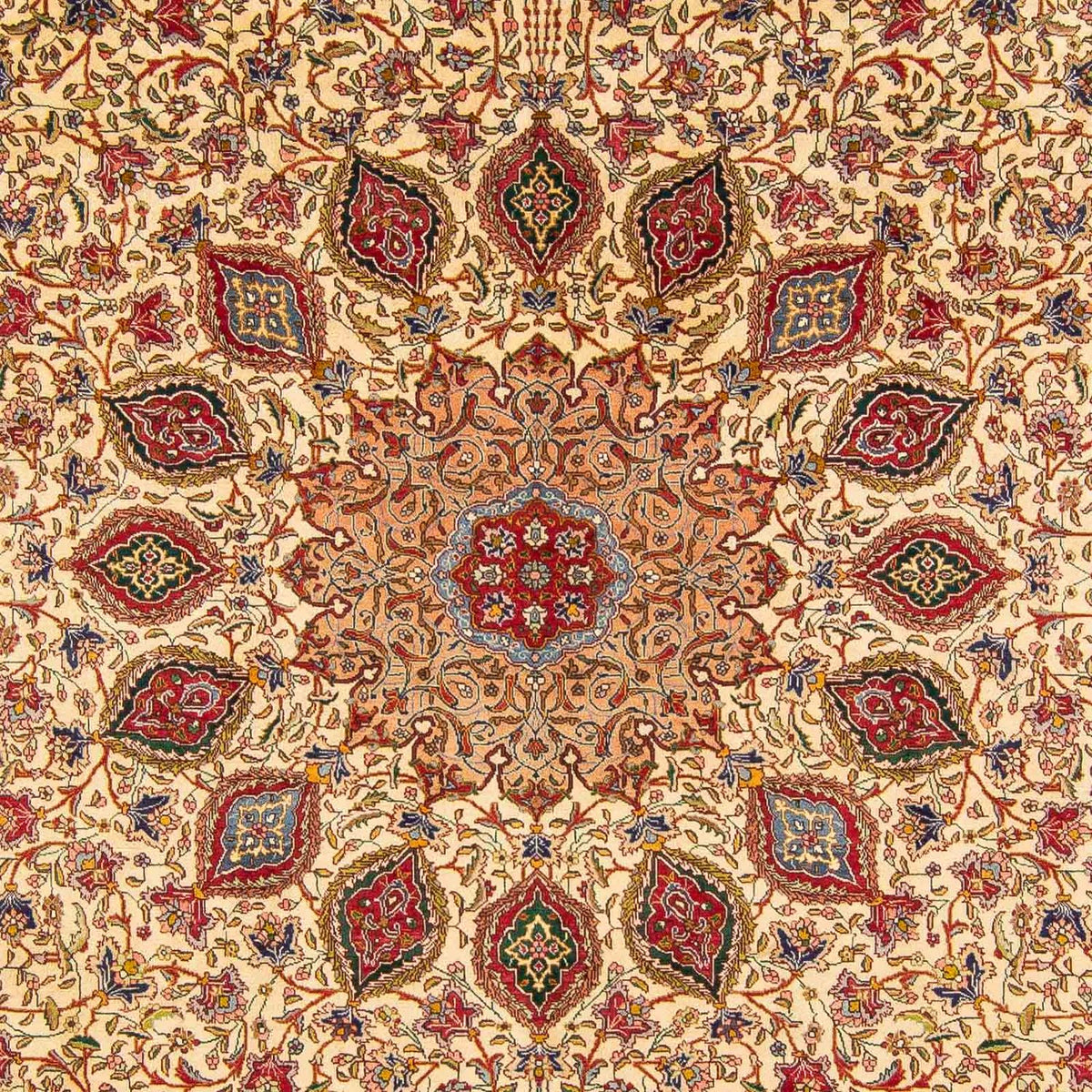 Persisk tæppe - Tabriz - Royal - 393 x 290 cm - lys brun