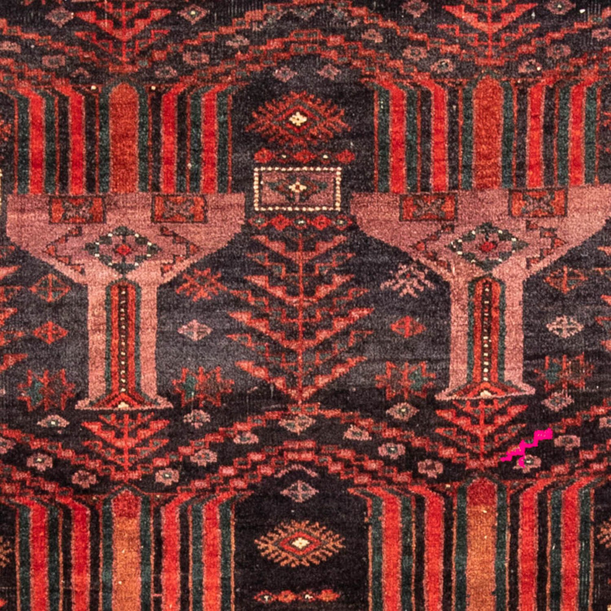 Løber Baluch-tæppe - 228 x 114 cm - lysrød