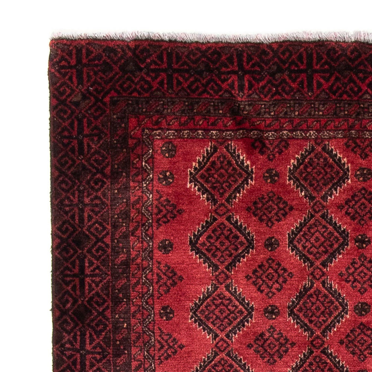 Løber Baluch-tæppe - 230 x 113 cm - mørkerød