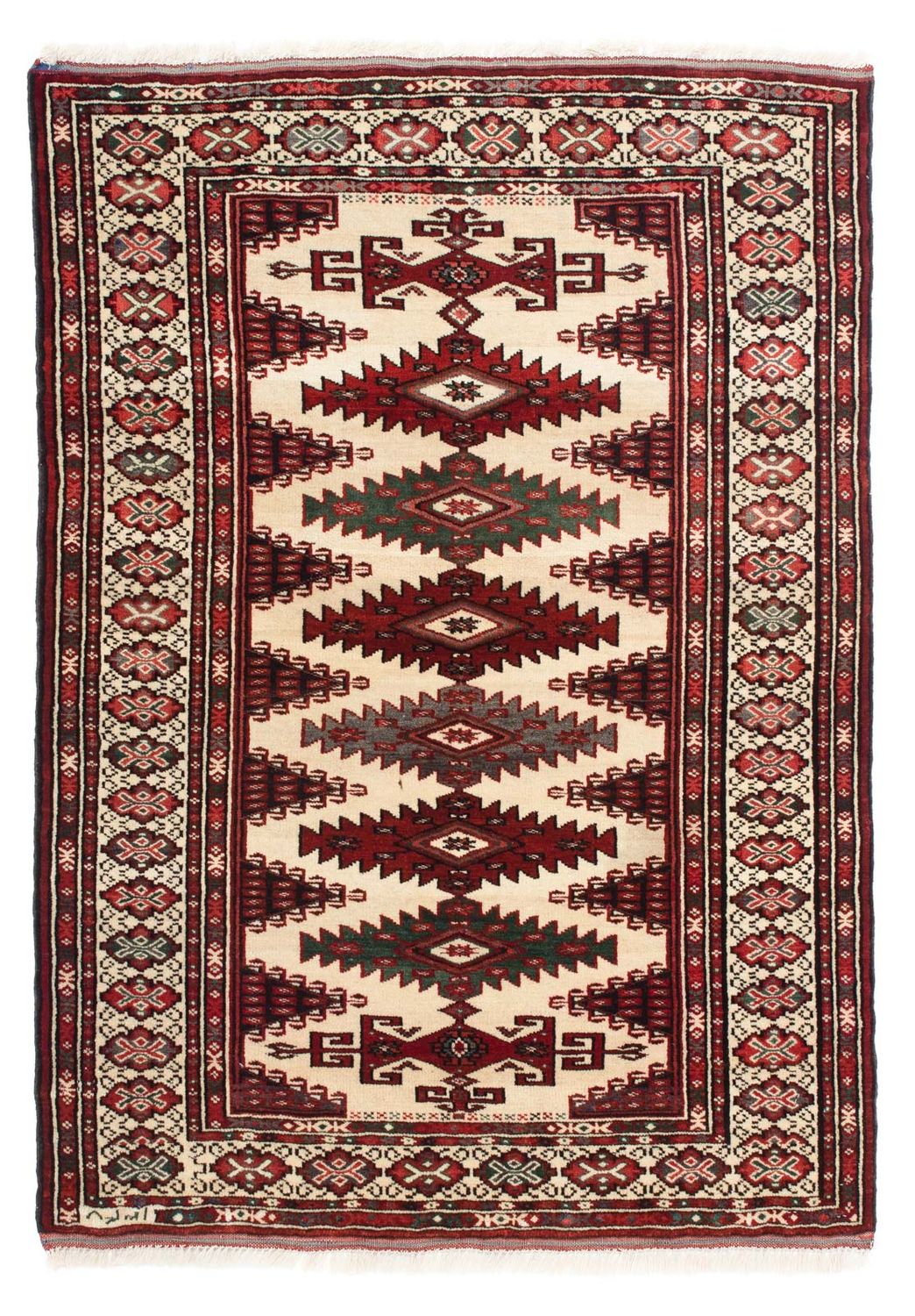 Baluch-tæppe - 128 x 91 cm - beige