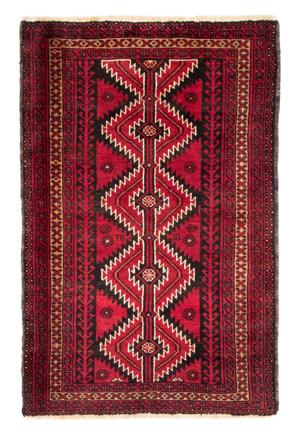 Baluch-tæppe - 194 x 124 cm - rød