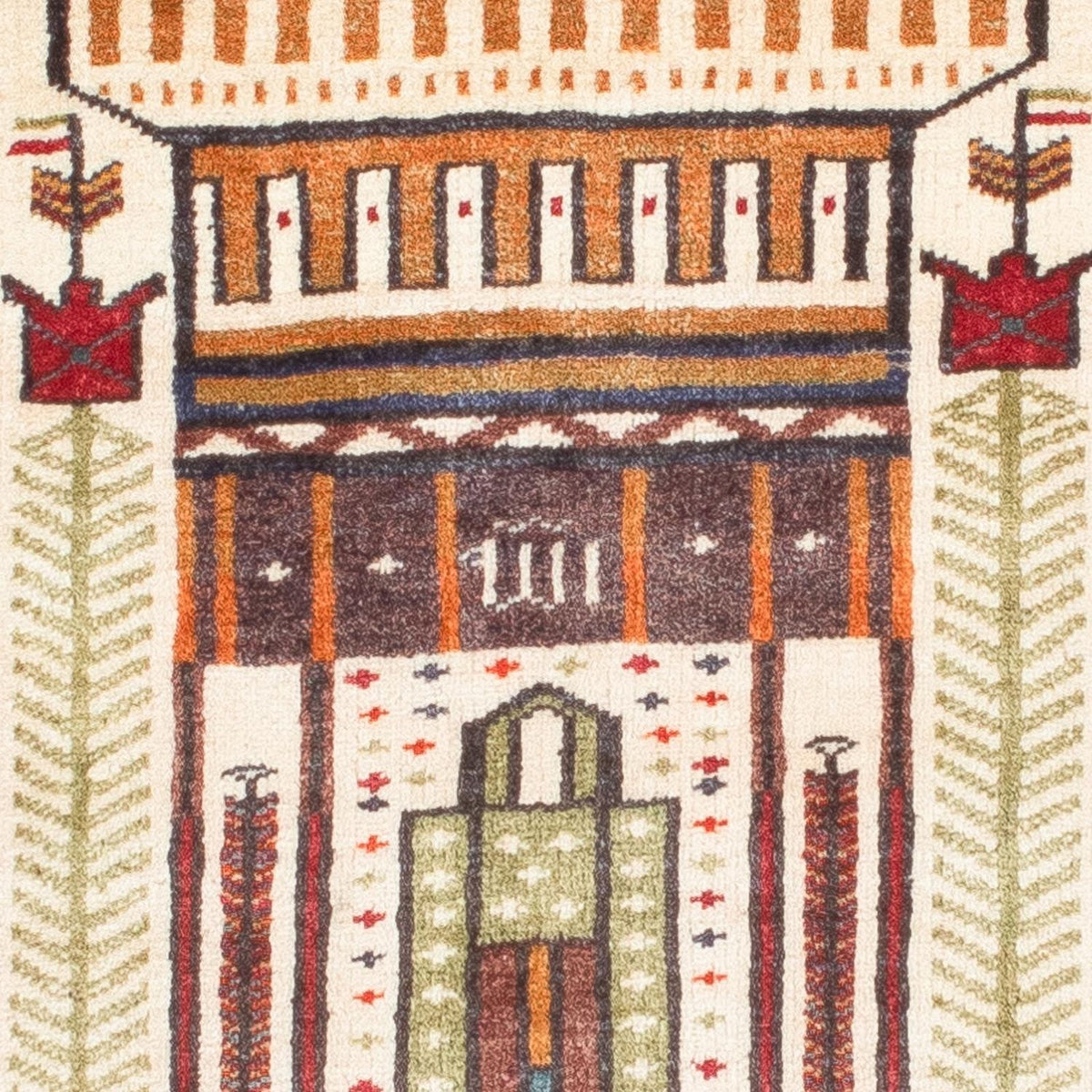 Baluch-tæppe - 119 x 89 cm - beige