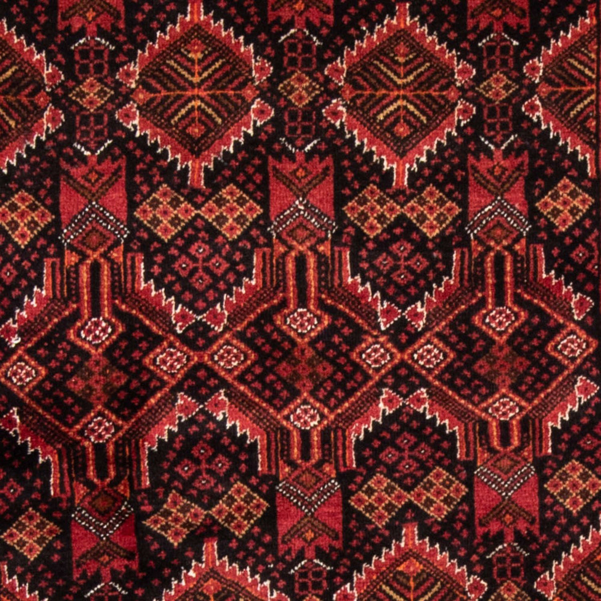 Løber Baluch-tæppe - 184 x 96 cm - mørkerød