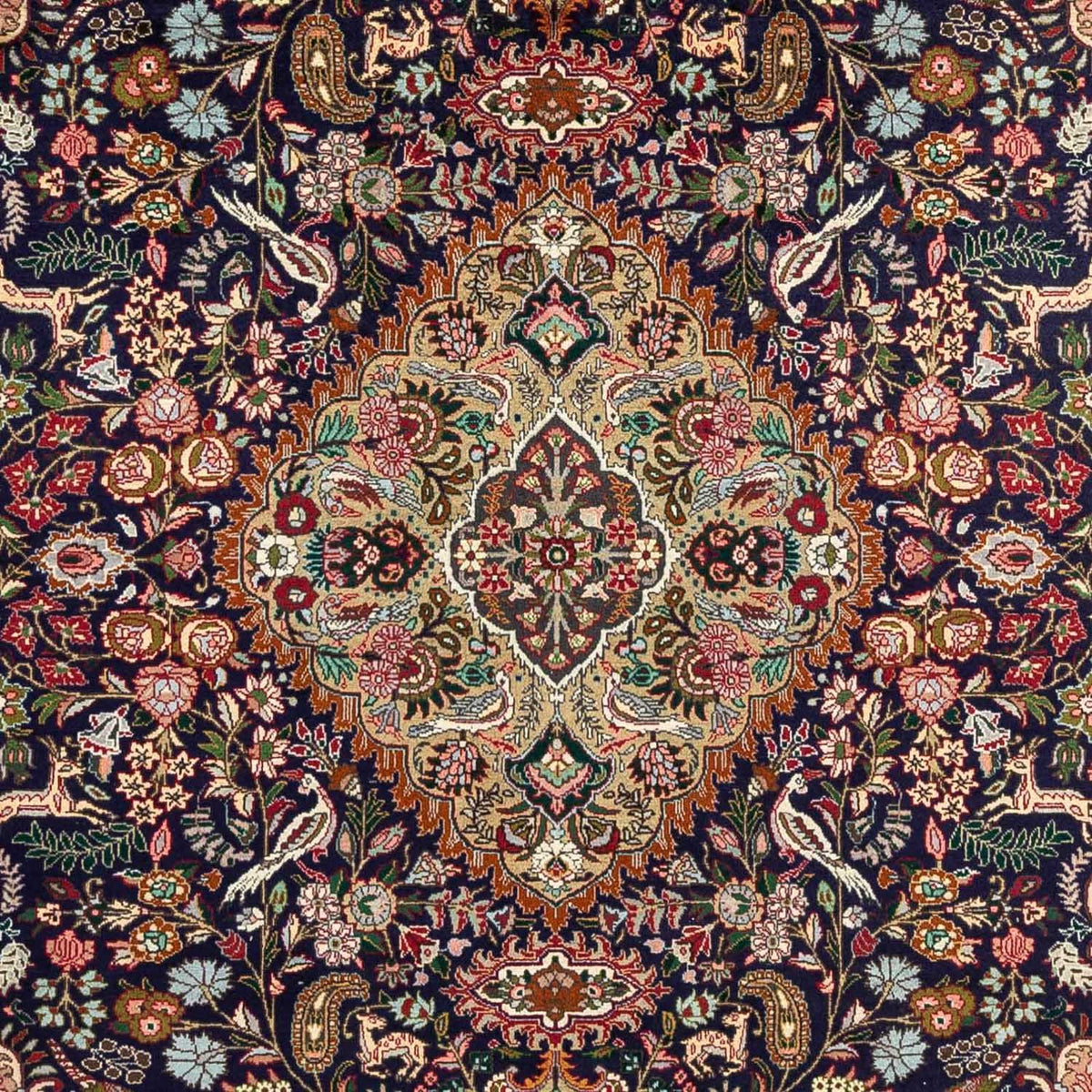 Persisk tæppe - Tabriz - Royal - 300 x 202 cm - mørkeblå