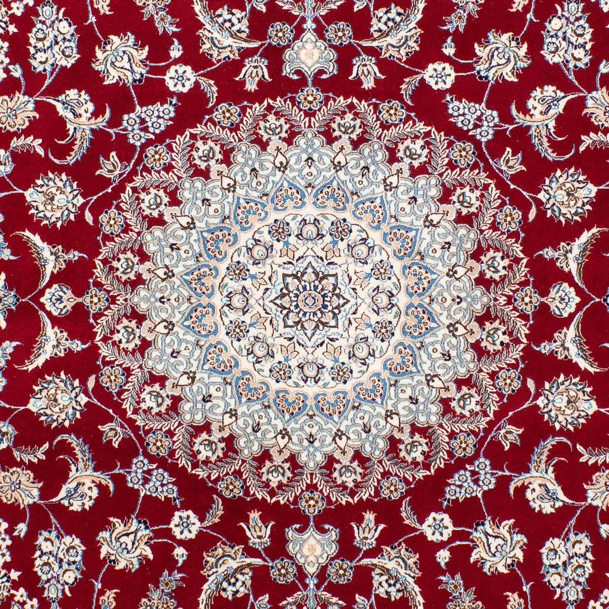 Persisk tæppe - Nain - Premium - 199 x 157 cm - mørkerød