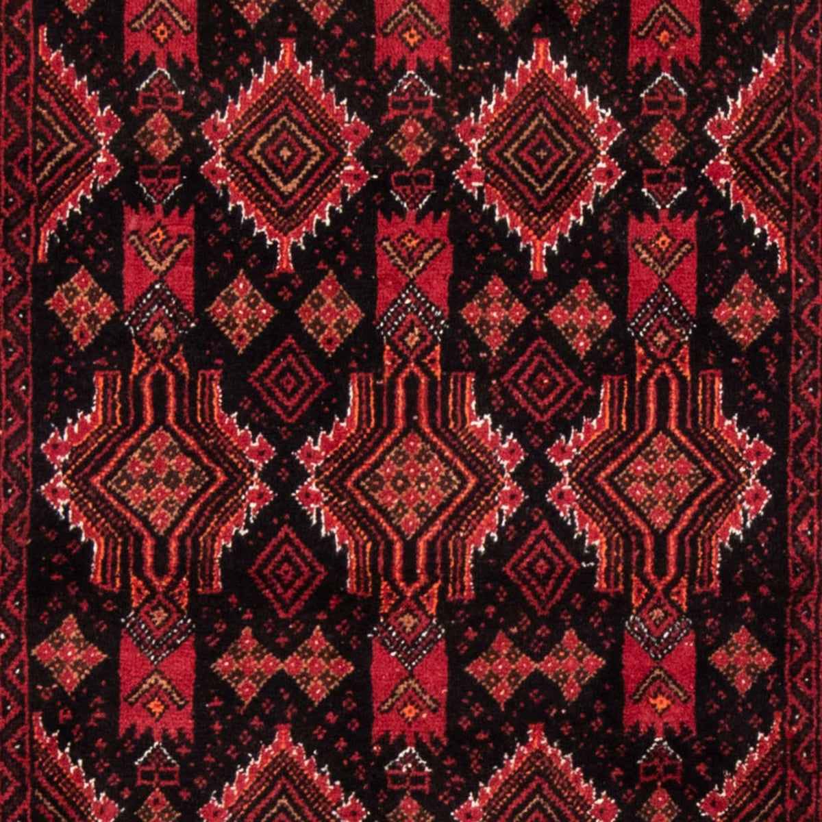 Løber Baluch-tæppe - 182 x 100 cm - mørkerød