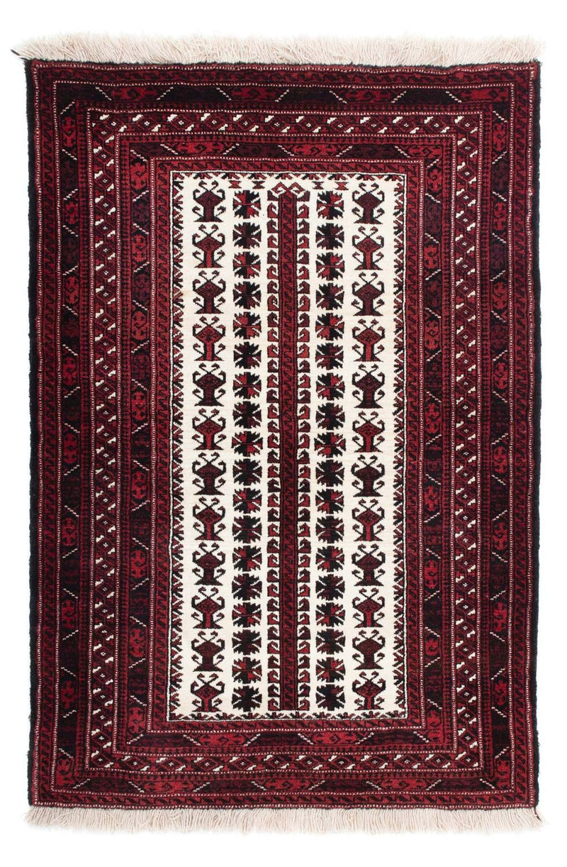 Baluch-tæppe - 142 x 102 cm - mørkerød