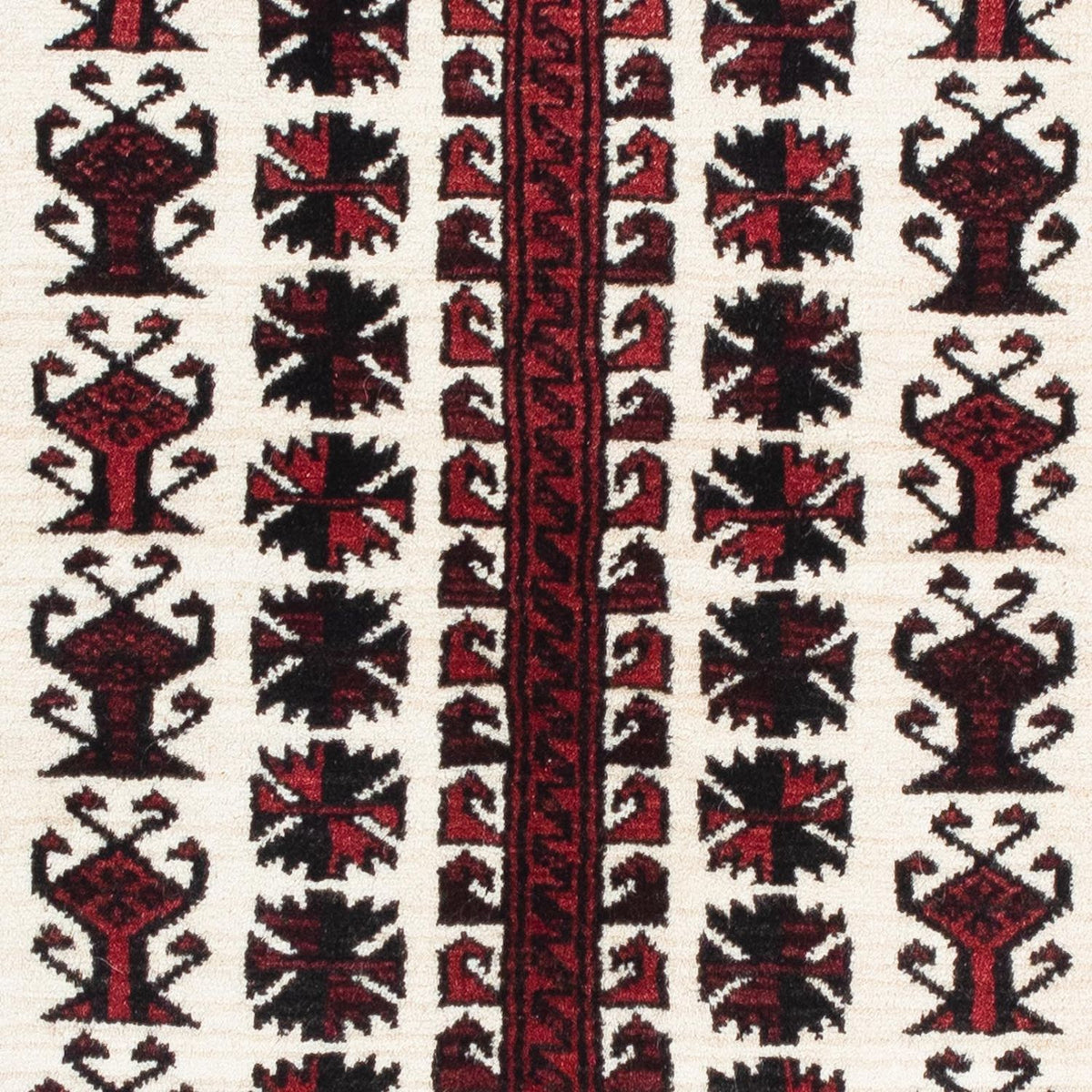 Baluch-tæppe - 142 x 102 cm - mørkerød