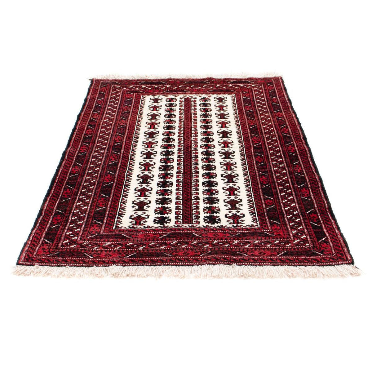Baluch-tæppe - 142 x 102 cm - mørkerød