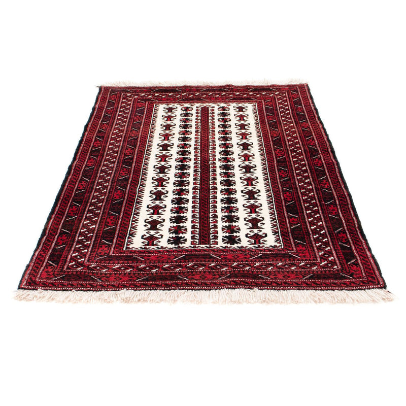 Baluch-tæppe - 142 x 102 cm - mørkerød
